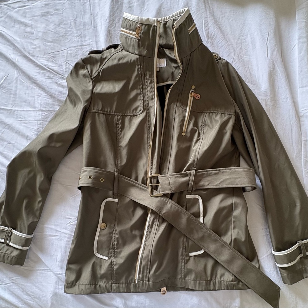 Michael Kors Olive Belted Jacket